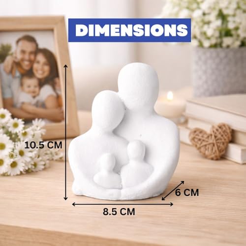 CraftVatika Abstract Family Figurine Showpiece for Home Decor,Modern Couple with Kids Statue for Living Room, Bedroom,Office Table Decoration,Gift for Family,Anniversary,Housewarming,Mother's Day - Image 3