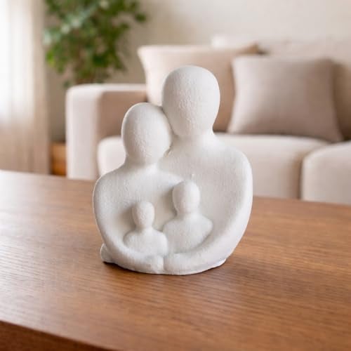 CraftVatika Abstract Family Figurine Showpiece for Home Decor,Modern Couple with Kids Statue for Living Room, Bedroom,Office Table Decoration,Gift for Family,Anniversary,Housewarming,Mother's Day - Image 1