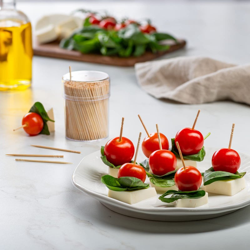 Gusto غوستو [1500 عد] أعواد أسنان خشبية من الخيزران - مدورة ذات نقطة واحدة - (سابقًا حزمة مريحة) - Image 3