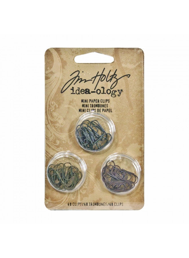 Advantus Metal Mini Paper Clips by Tim Holtz Idea-ology, 48 per Pack, 5/8 Inch, Antique Finishes, TH92791 - Image 2