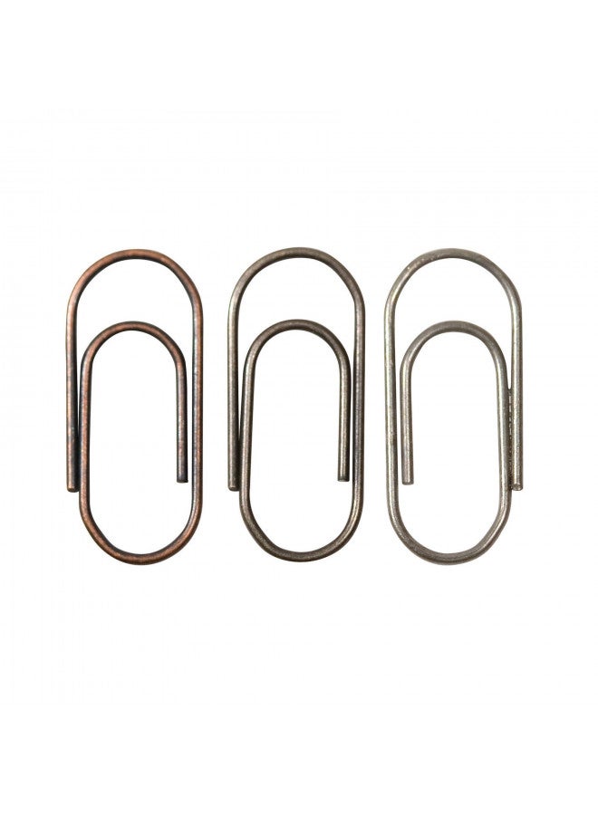 Advantus Metal Mini Paper Clips by Tim Holtz Idea-ology, 48 per Pack, 5/8 Inch, Antique Finishes, TH92791 - Image 1