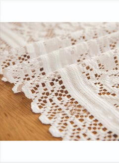 Kutis Hollow Lace Table Runner White 182x 33 cm  - Image 2