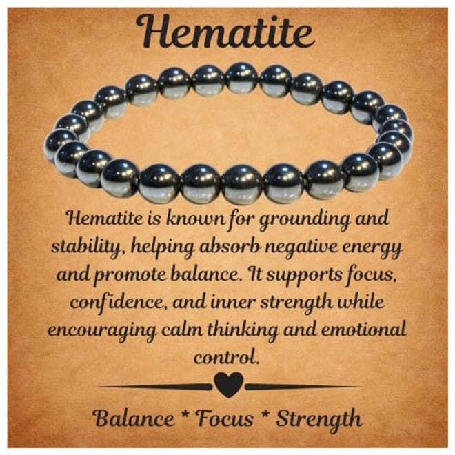 ANAYA AGATE Healing Crystal Bracelet for Women and Men – 8mm Round Beaded Chakra Bracelet for Anxiety Relief – Elastic Adjustable Size Calming Bracelet