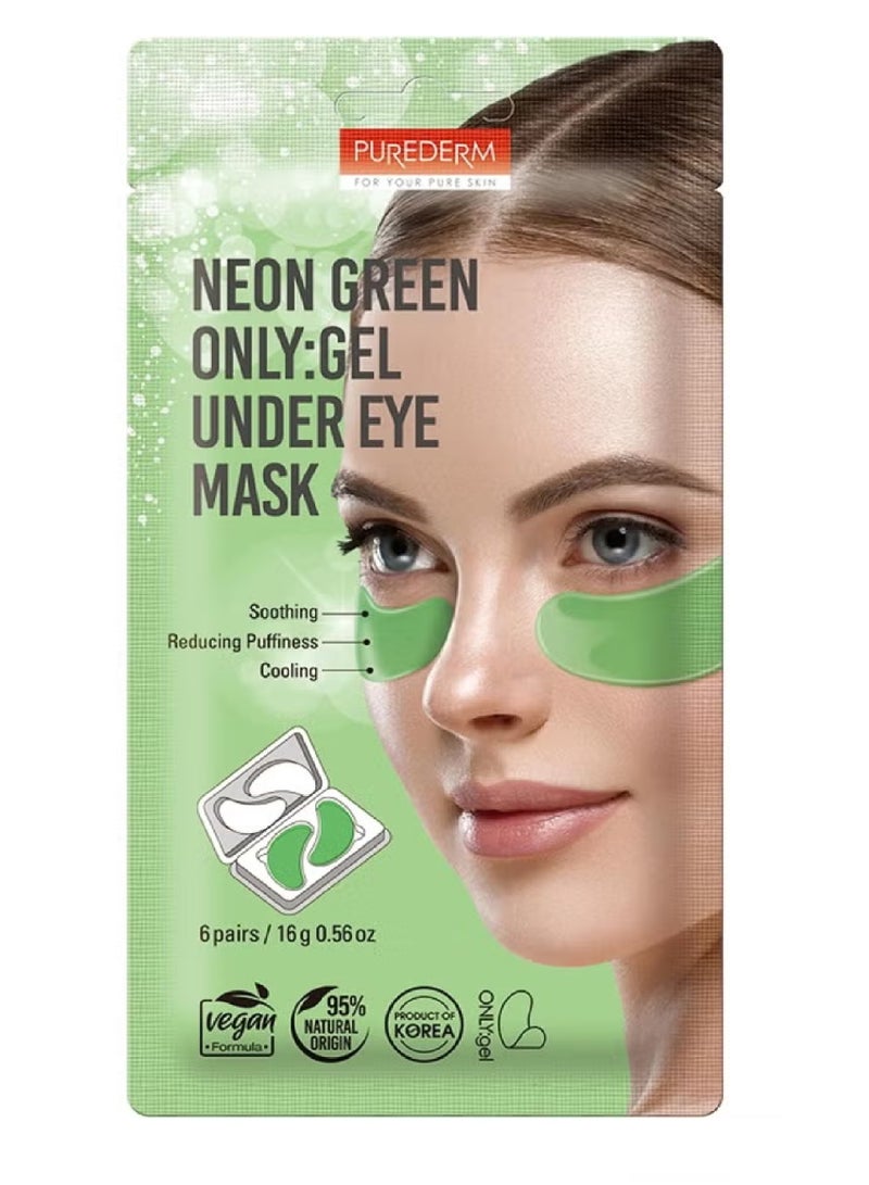 PUREDERM NEON GREEN UNDER EYE MASK