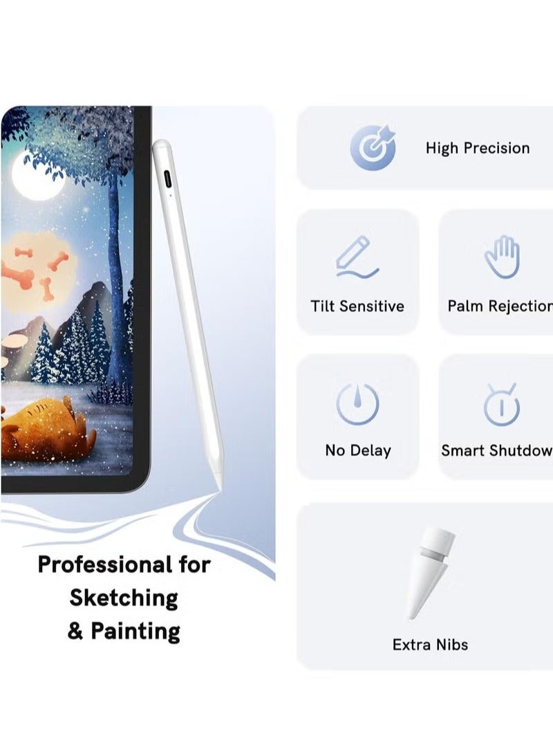 UMIXPRO Stylus Pen for iPad 2018 2024 NTHJOYS for Apple iPad Pencil with Palm Rejection Magnetic Tilt Sensitivity Work for iPad Pro 11" 12.9" iPad Mini 5 6 iPad Air 3 4 5 iPad 6 7 8 9 10 - Image 3