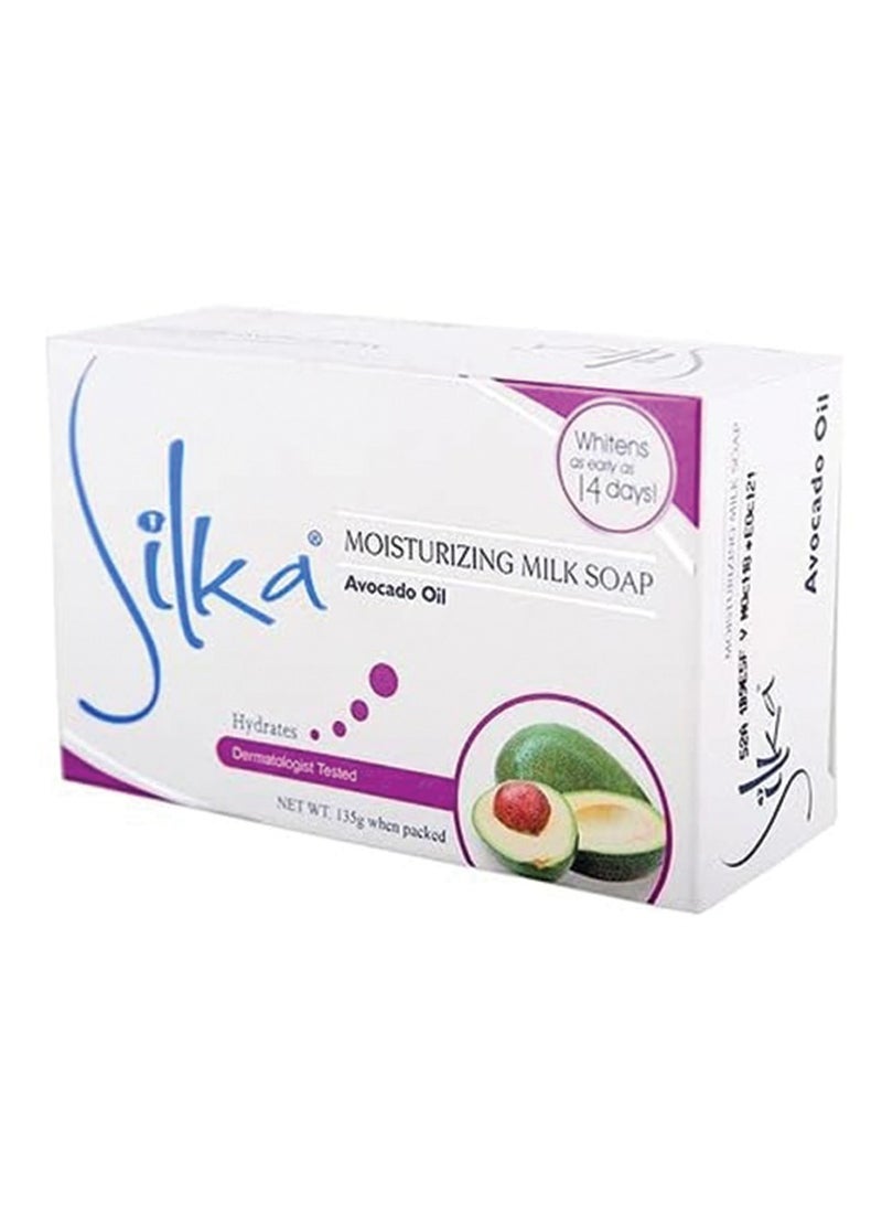 سيلكا صابون الحليب المرطب بزيت الأفوكادو، 135 جرام
