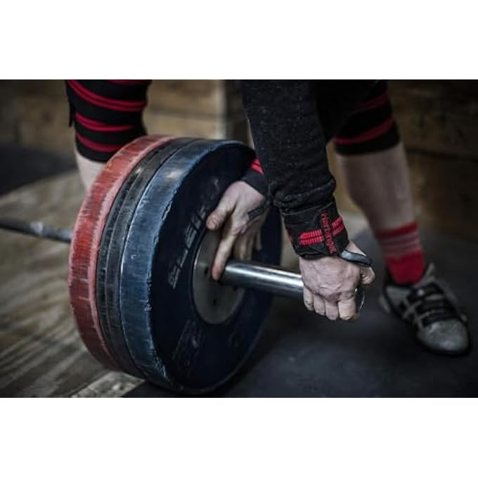 Harbinger 44300 Red Line 18-Inch Weightlifting Wrist Wraps For Men And Women (Pair) One - Image 3