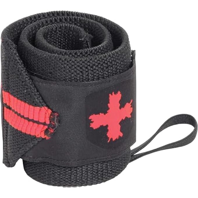 Harbinger 44300 Red Line 18-Inch Weightlifting Wrist Wraps For Men And Women (Pair) One - Image 1