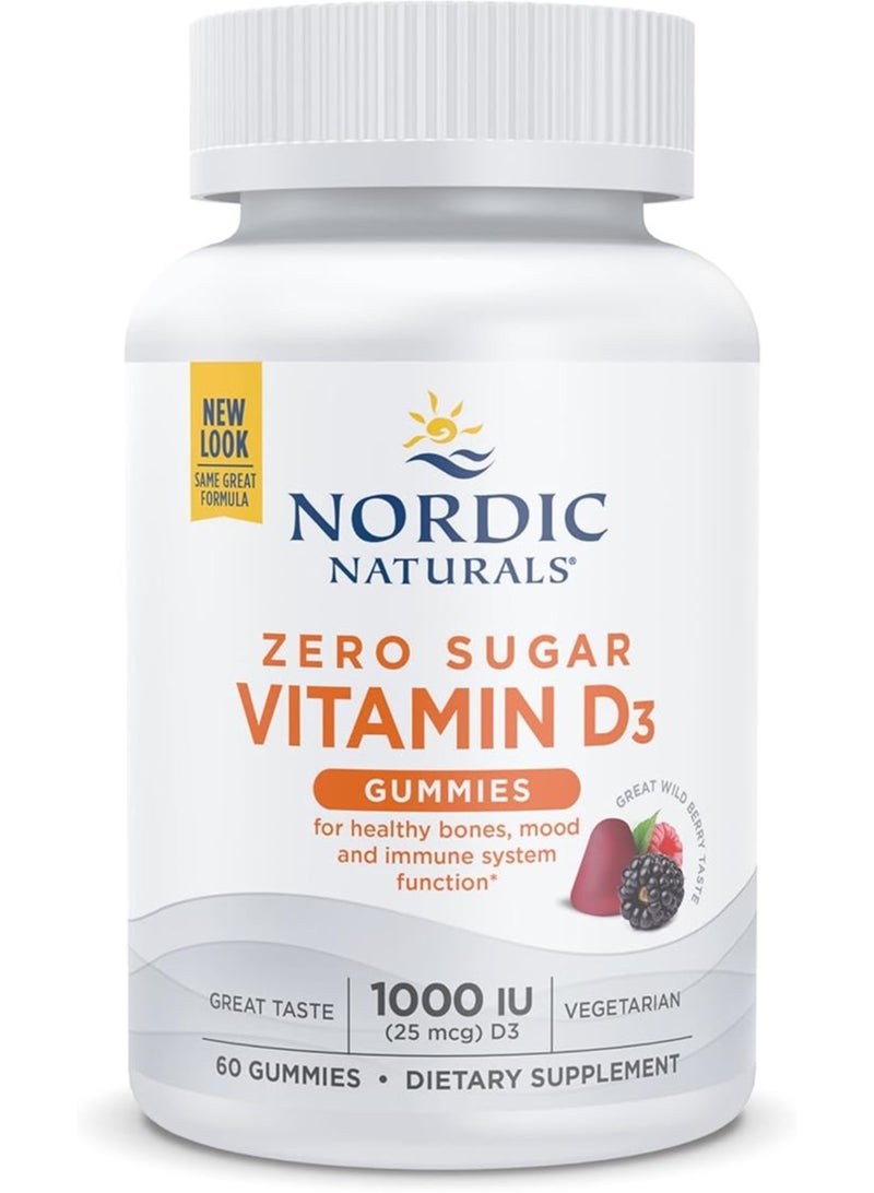 Nordic Zero Sugar Vit D3 1000IU 60S - Image 1