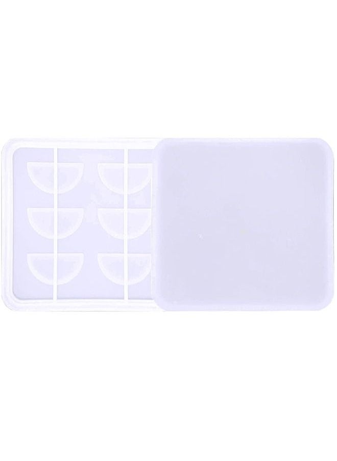Graffiti Resin - Eyelash Display Tray Square Mold 2 Pieces - Image 1