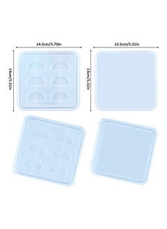Graffiti Resin Eyelash Display Tray Square Mold 2 Pieces  - Image 2