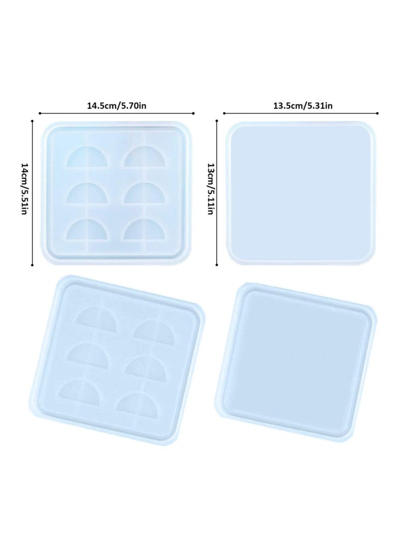 Graffiti Resin - Eyelash Display Tray Square Mold 2 Pieces - Image 1