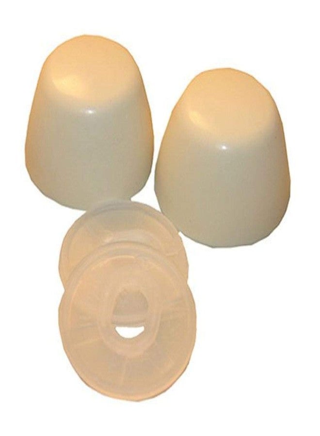 LASCO 04-3915 Almond Oval Plastic, Universal Fit, 1-Pair Toilet Bolt Cap - Image 1