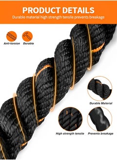 GROIC 3M Jump Rope, Weighted Jump Ropes, Heavy Skipping Rope for Exercise, Adult Jumpropes for Home Workout, Total Body Workout Equipment  - Image 2