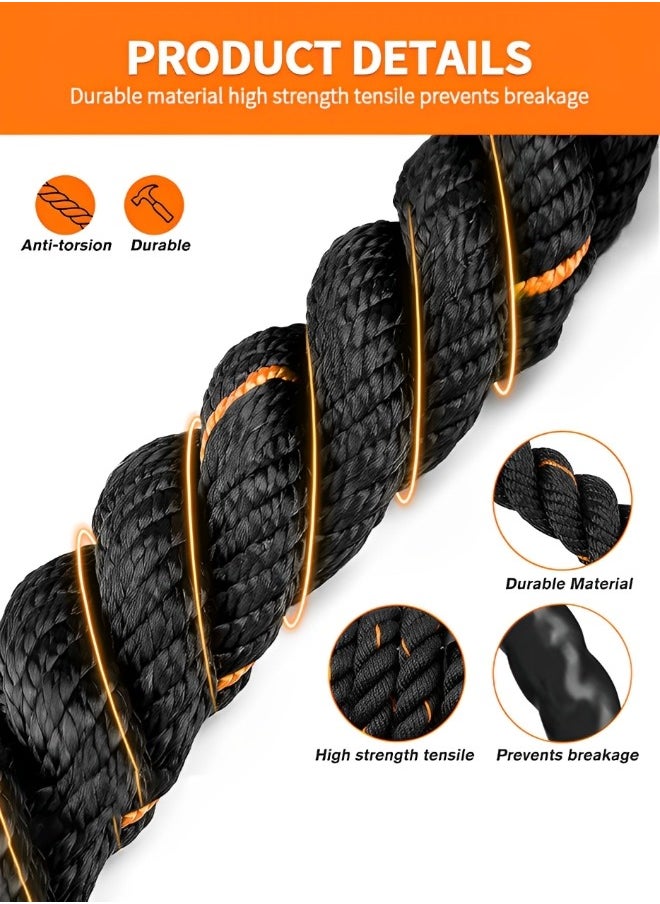 GROIC 3M Jump Rope, Weighted Jump Ropes, Heavy Skipping Rope for Exercise, Adult Jumpropes for Home Workout, Total Body Workout Equipment  - Image 2