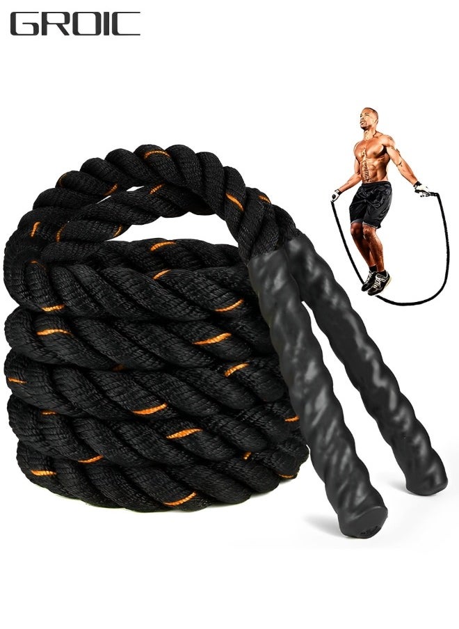 GROIC 3M Jump Rope, Weighted Jump Ropes, Heavy Skipping Rope for Exercise, Adult Jumpropes for Home Workout, Total Body Workout Equipment  - Image 1
