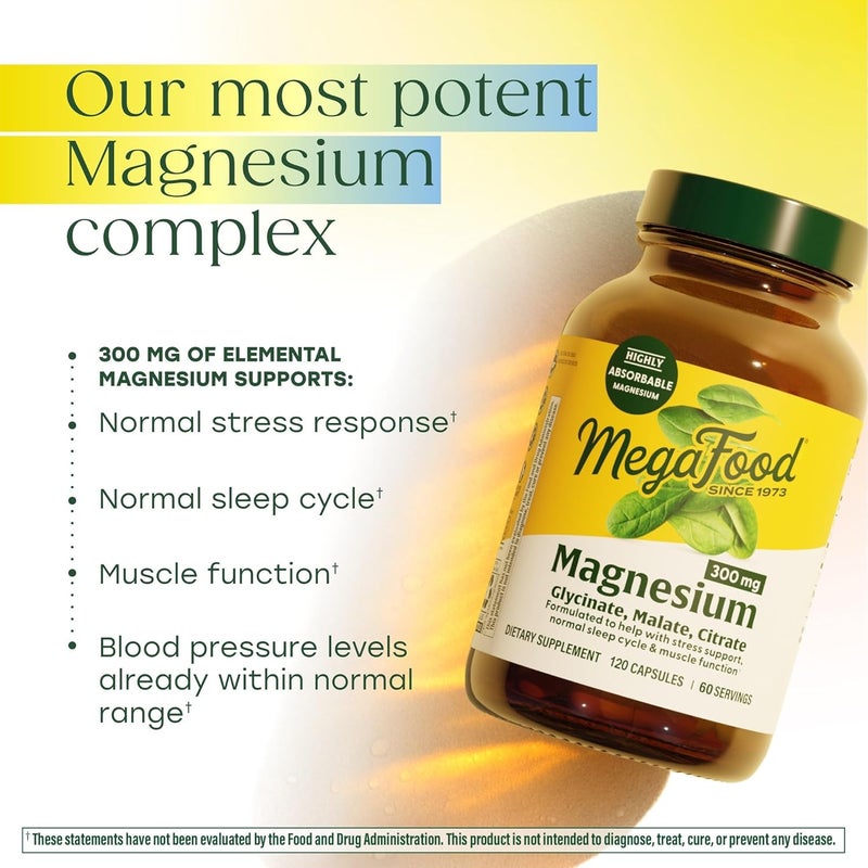 MegaFood ميغا فود مغنيسيوم 300 ملغ، 60 كبسولة - Image 3