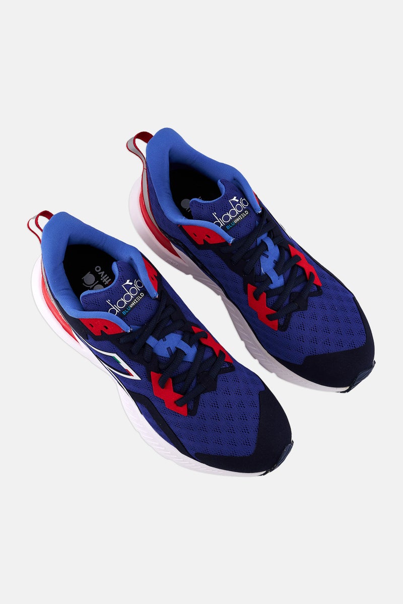 Men Lace Up Training Shoes, Blue