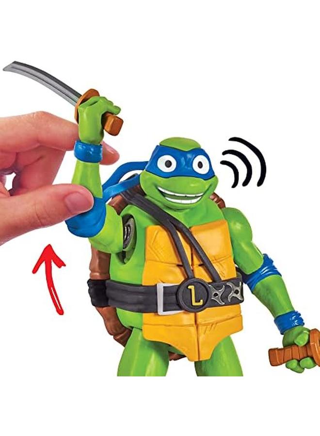 تيناجر ميوتنت نينجا ترتلز ألعاب زملاء اللعب من Mutant Mayhem مقاس 5.5 سم من ليوناردو ديلوكس نينجا شوتس - Image 2