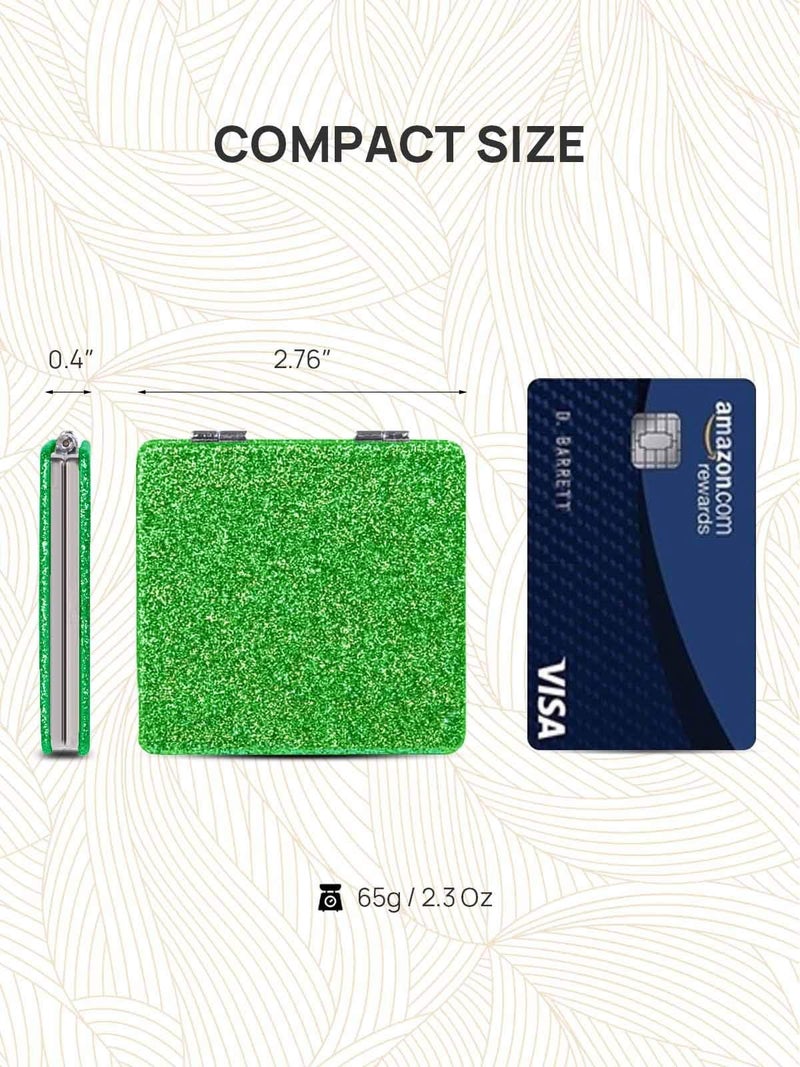 أوميرو Omiro Compact Mirror Glitter PU 1x/3x Migganific - Image 3
