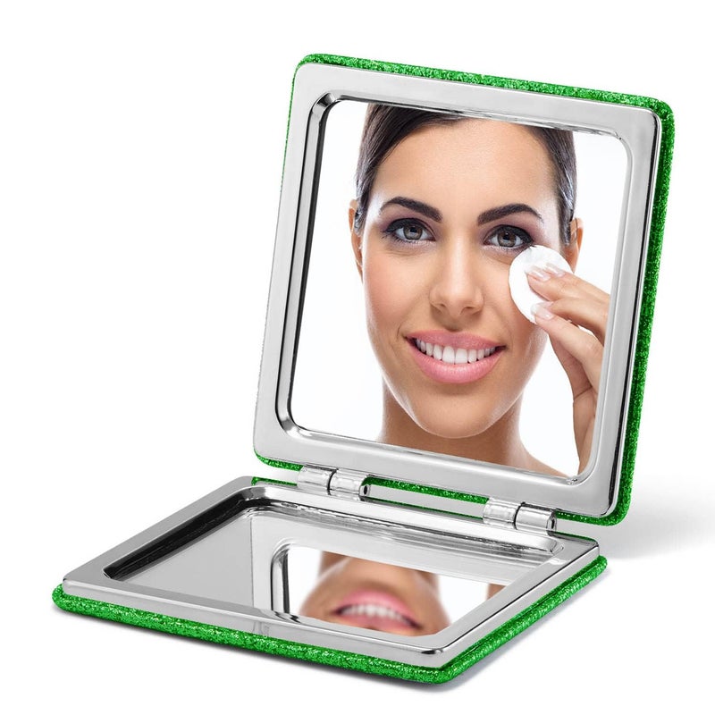 أوميرو Omiro Compact Mirror Glitter PU 1x/3x Migganific - Image 1