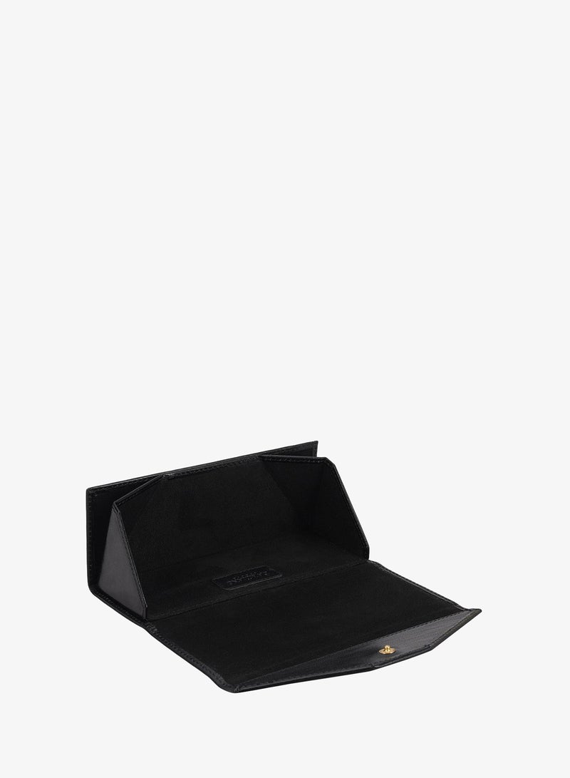 Da Milano Plain Leather Spectacle Case - Black - Image 3