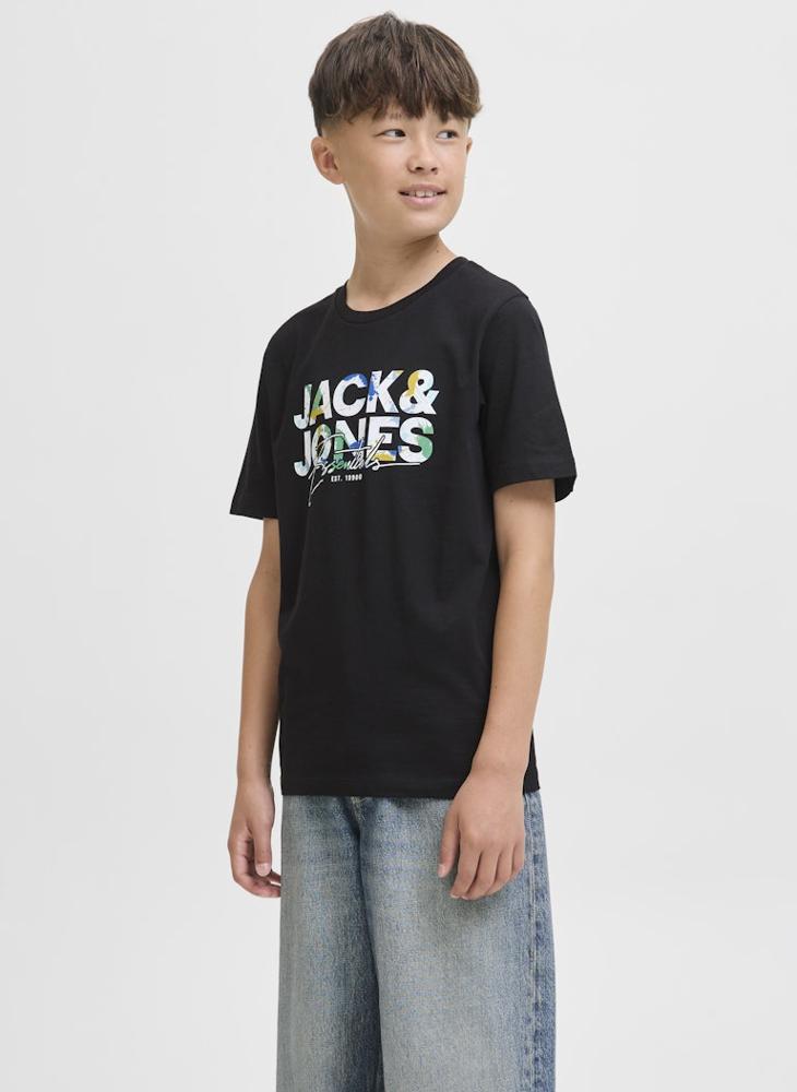 Jack & Jones Junior Kids Jjgeplas Crew Neck T-Shirt - Image 1