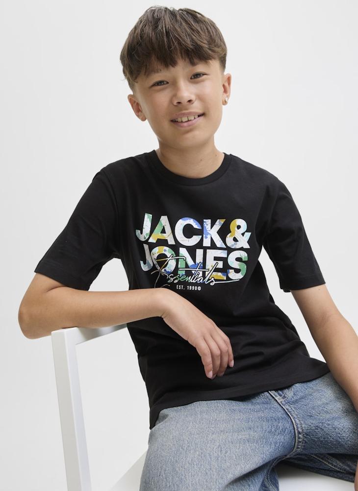 Jack & Jones Junior Kids Jjgeplas Crew Neck T-Shirt - Image 3