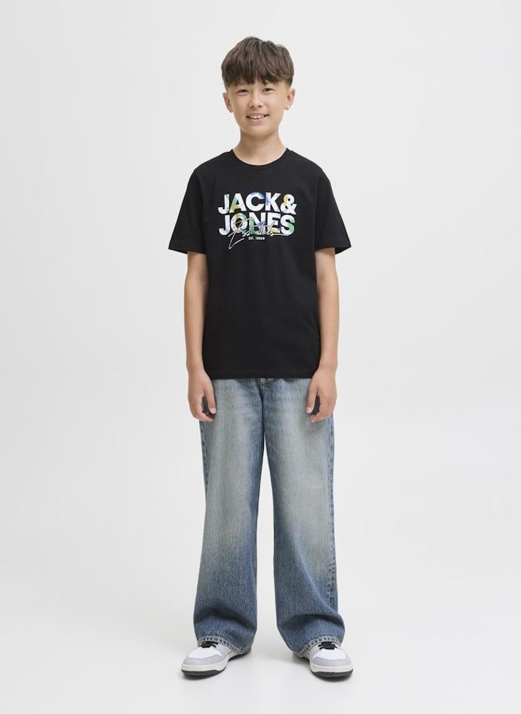 Jack & Jones Junior Kids Jjgeplas Crew Neck T-Shirt - Image 4