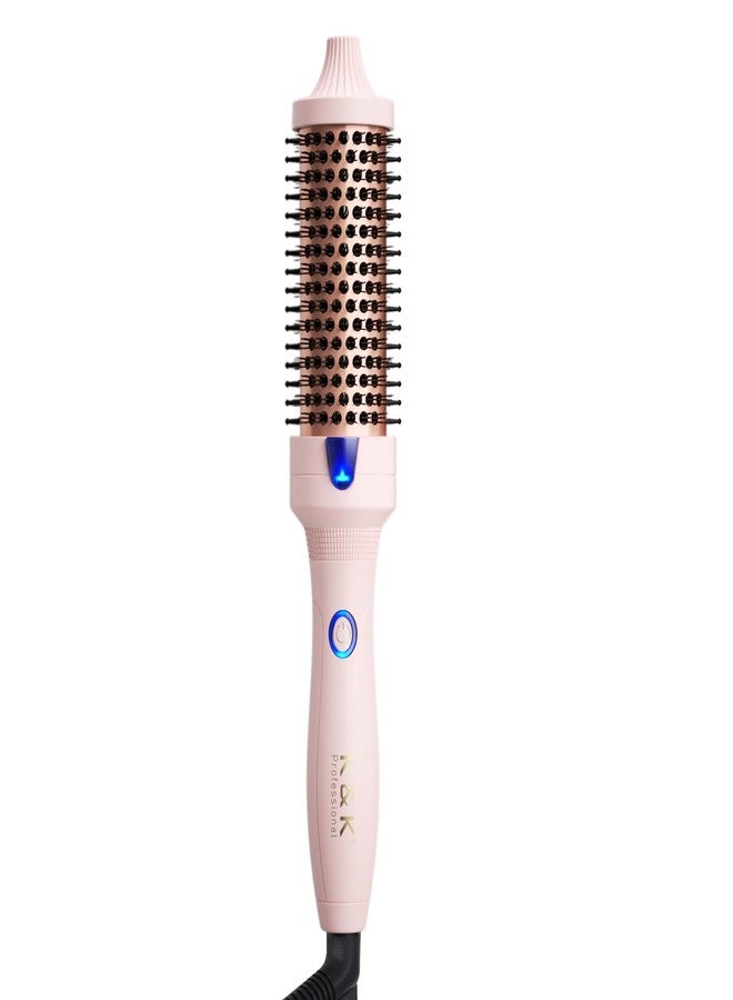K&K 1.5 Inch Ceramic Tourmaline Ionic Curling Brush Volumizer - Hot Brush Creates Root Volume & Loose Curls, Volume Curls, Hair Styling Tool - Image 1
