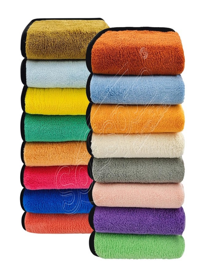 SOFTSPUN Microfiber Hand & Face Wipes 20x30 Cms, 16 Piece Towel Set, 280 GSM (Multicolor) Super Soft & Silky for Hand, Face and Body-Hypoallergenic Sensitive Skin Wipes & Washcloths - Image 2