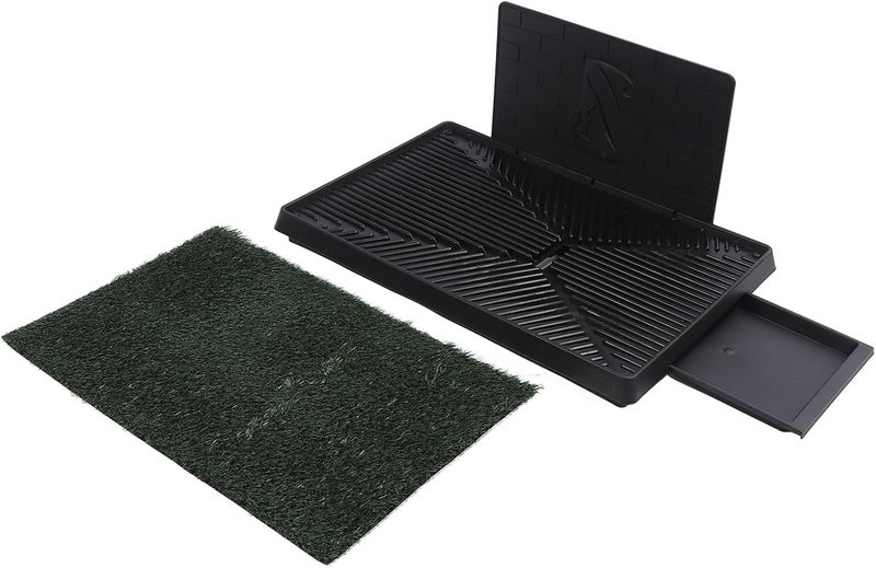 Dog Grass Pad, Premium Artificial Turf, Three Tier System, Reusable Mats, with Drainage Tray, for Dogs (Large Size with Baffle) - Image 1