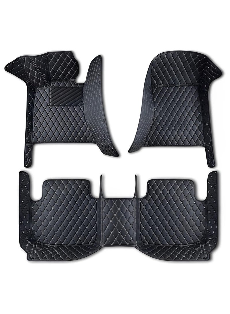 WINCA Car Floor Mats Compatible With Toyota Prado 2014-2018 PVC Leather Floor Mat Non-slip Foot Mats Weather Color Available (Black) - Image 1