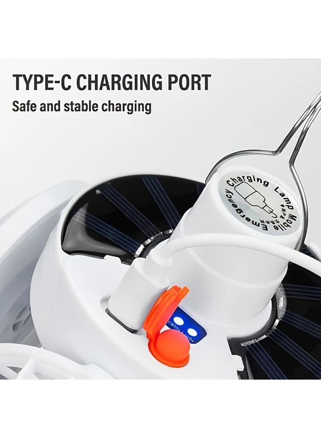 1pc Portable Solar Ceiling Fan Light USB Rechargeable Adjustable Angle For Camping - Image 5