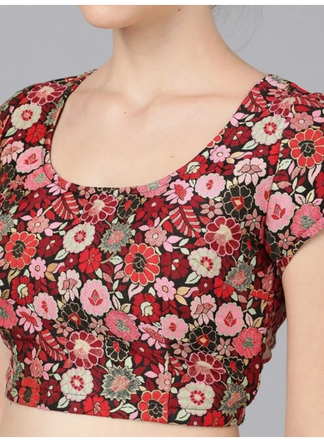 AKS Rust Floral Lehenga Choli