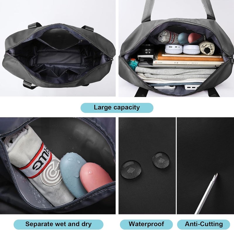 Expandable Rolling Duffel Bag for Travel - Foldable Luggage with 4 Wheels & Trolley Sleeve, Water-Resistant Travel Tote - Image 3