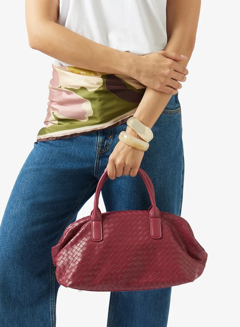 Woven Bowler Bag
