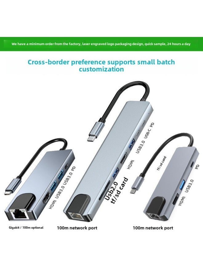 Type-c Expansion Dock Laptop Tablet Extender Converter Mac Multi-port Docking Station Cross-border-Number Of Interfaces:12in1 2201 Vertical