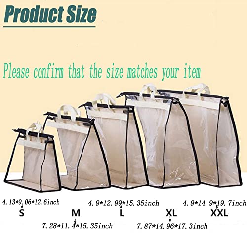 YEWIN Dust Bags for Handbags - Handbag Storage Organizer Dust Bags for Moisture Proof Dust Cover with Zipper and Handle(Pink-XXL) - Image 2