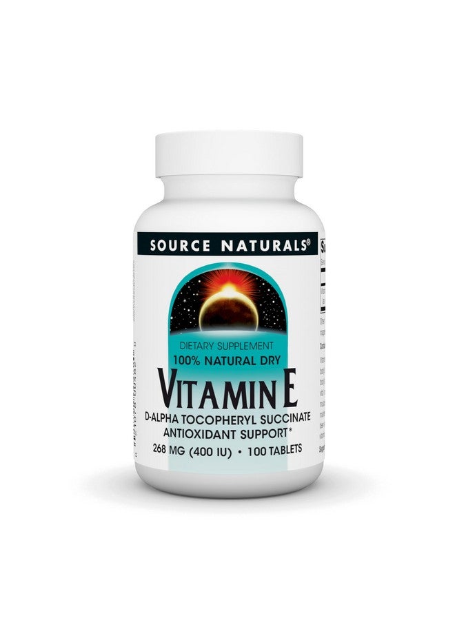 Source Naturals Vitamin E, 400 iu Fat-Soluble Antioxidant - 100 Tablets - Image 1