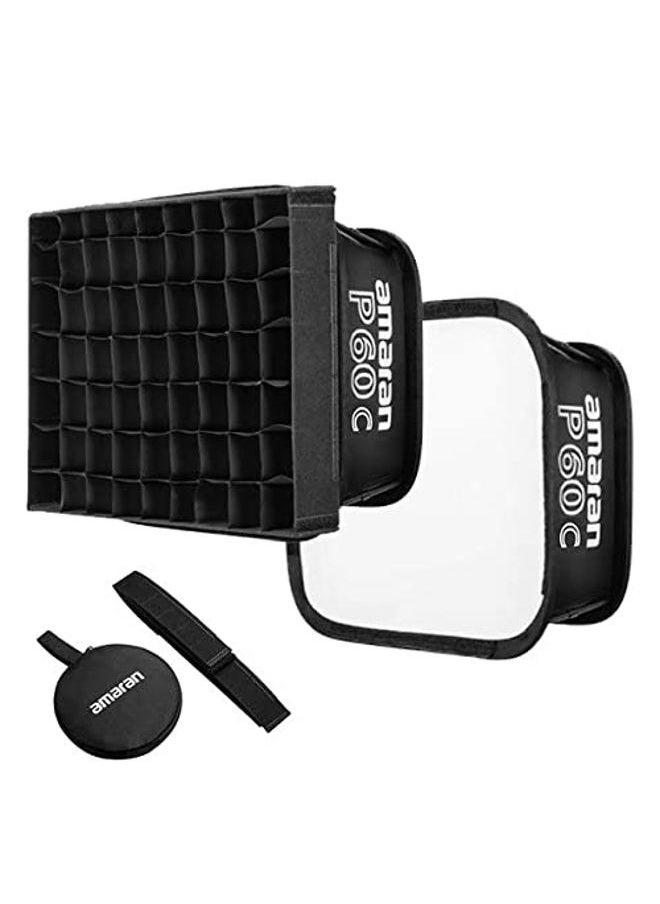 Aputure Amaran P60C RGBWW Video Panel Light,Color Temperature 2500K-7500K,60W,CRI95+/TLCI 96+,5900lux@1m,10 Light Effects,with Softbox,Support App  - Image 5
