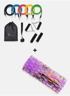 KANGAROO Comprehensive resistance bands set with foam roller 