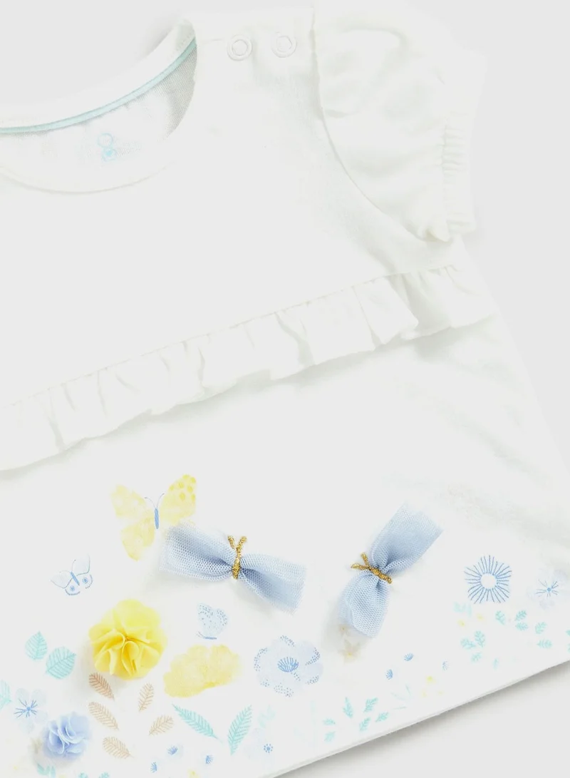 mothercare Butterfly T-Shirts - 2 Pack