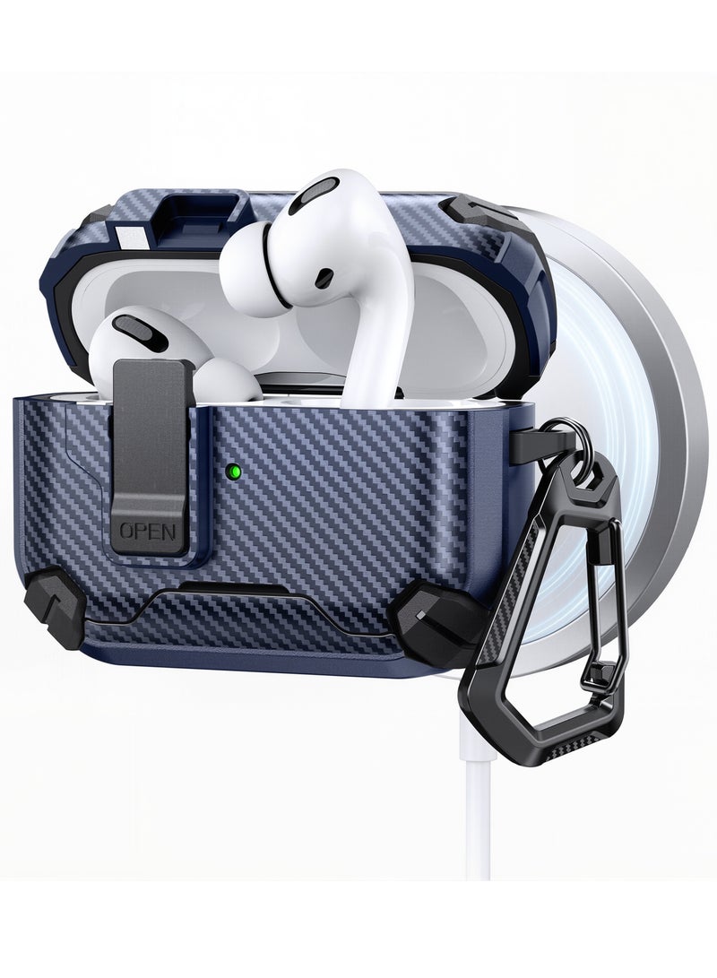 AirPods 4 / AirPods Pro / AirPods Pro 2 / AirPods Pro 3 حالة حماية ، magsafe ، حامل الهاتف ، حالة سماعة الرأس المنبثقة ، حامي سماعة الرأس ، حامي سماعة الرأس ، حالة سماعة الرأس - Image 1