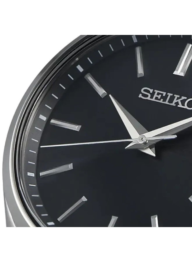 Seiko Selection Solar Analog Men’s Watch SBPX147, 38.7 mm Black Dial,  Stainless Steel Case & Bracelet, 100 m WR - Image 4