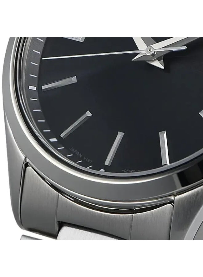 Seiko Selection Solar Analog Men’s Watch SBPX147, 38.7 mm Black Dial,  Stainless Steel Case & Bracelet, 100 m WR - Image 2