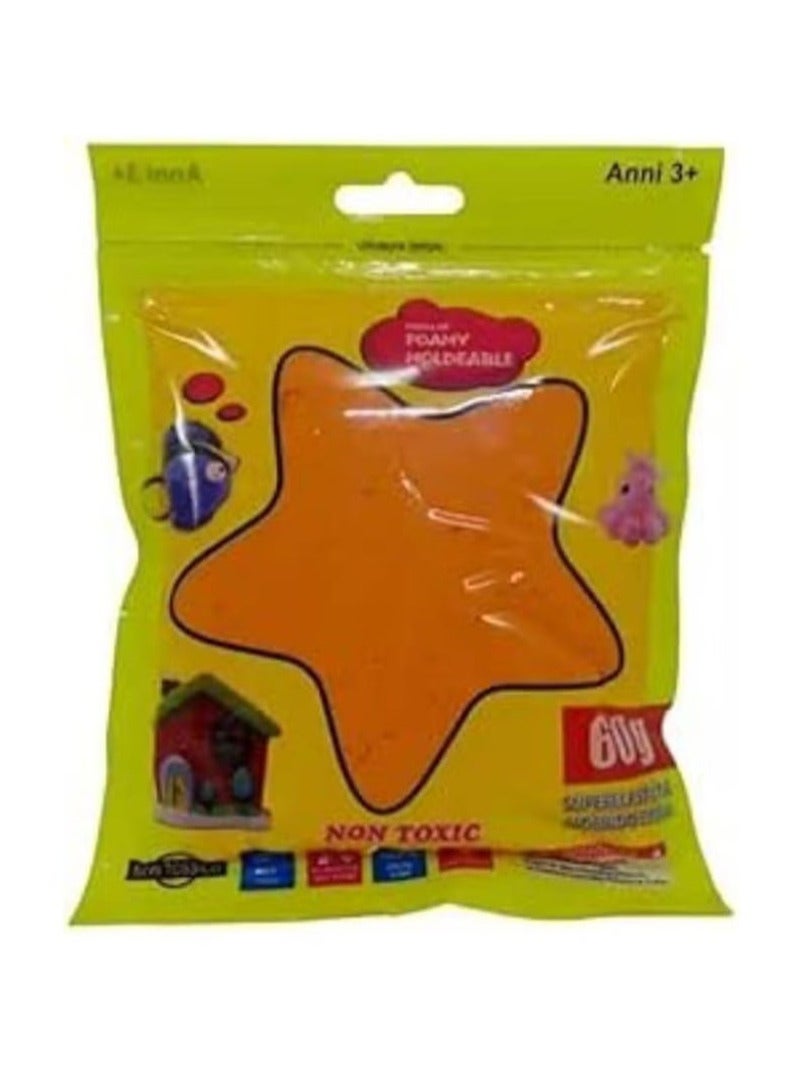 كيس رغوي غير سام قابل للتشكيل 60 جرام تعليمي (برتقالي)