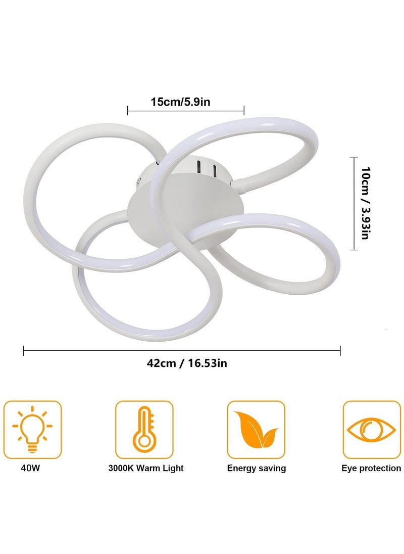 Goeco LED Ceiling Light Creative Flower Shaped Ceiling Light Fixture, Modern LED Ceiling Lamp for Bedroom Kitchen Living Room  - Image 2