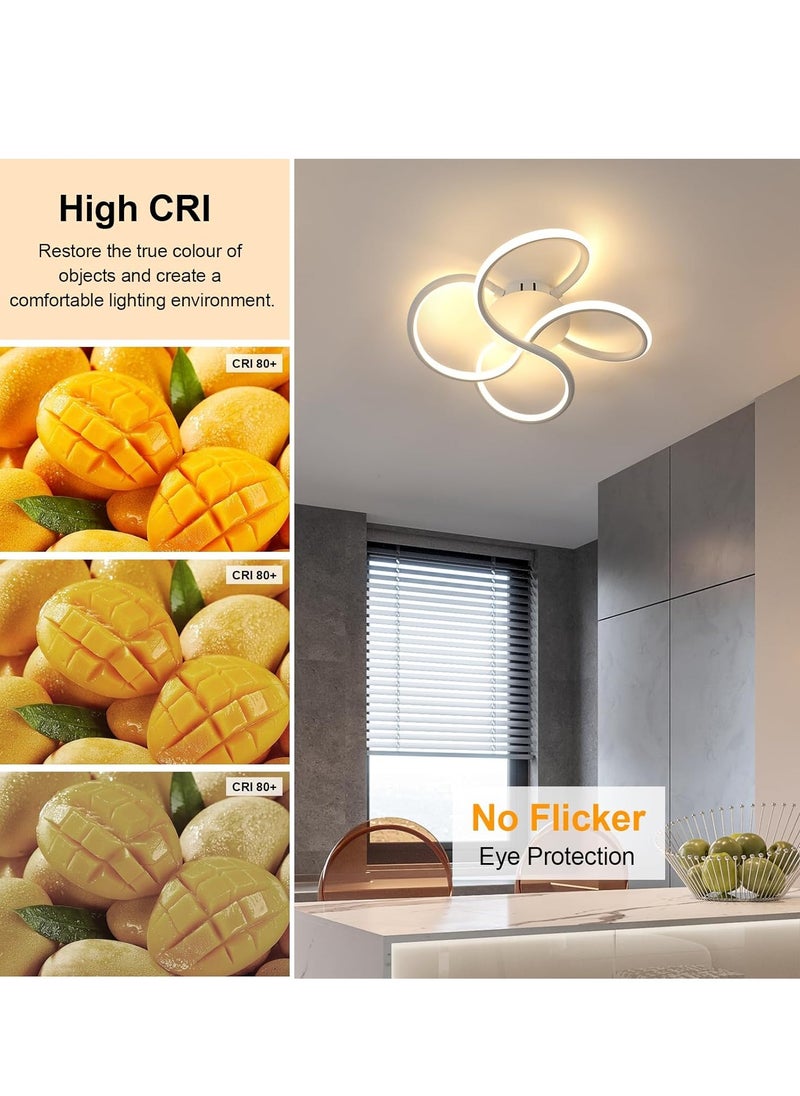 Goeco LED Ceiling Light Creative Flower Shaped Ceiling Light Fixture, Modern LED Ceiling Lamp for Bedroom Kitchen Living Room  - Image 3