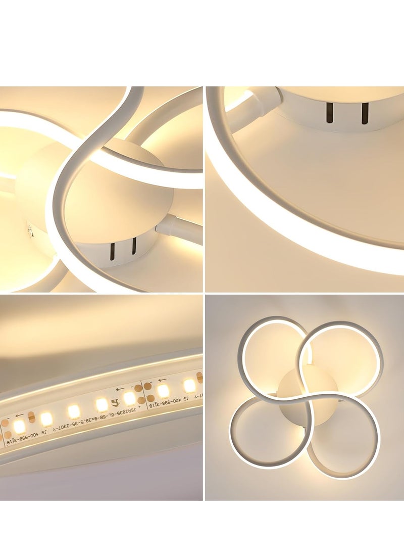 Goeco LED Ceiling Light Creative Flower Shaped Ceiling Light Fixture, Modern LED Ceiling Lamp for Bedroom Kitchen Living Room  - Image 4